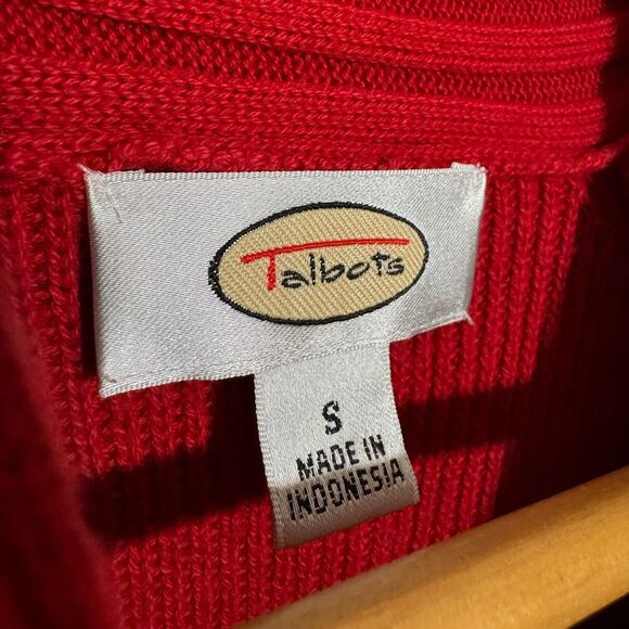 SALE! Red Vintage Talbots Tie-Neck Sweater Size S VGUC - Picture 6 of 6